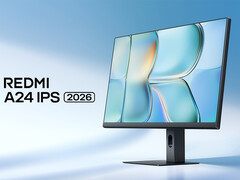 The 2026 Redmi A24 costs around $65 in China. Pictured: a promo picture of the monitor. (Image source: Xiaomi - edited)