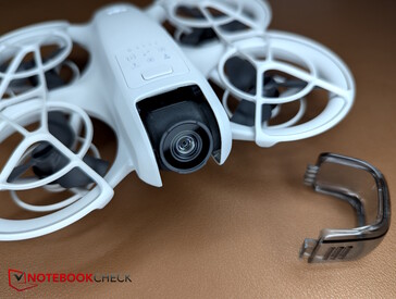 Gimbal camera lens with protective cap