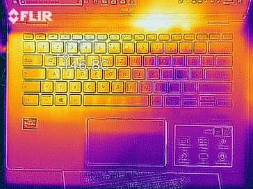 Heatmap of the topside of the device under load