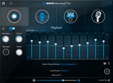 Waves MaxxAudio Pro with configurable equalizer Waves MaxxAudio Pro with configurable equalizer