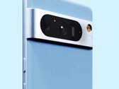 The Pixel 8 Pro in its alleged blue colourway. (Image source: @EZ8622647227573 - edited)