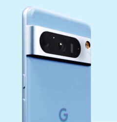 The Pixel 8 Pro in its alleged blue colourway. (Image source: @EZ8622647227573 - edited)