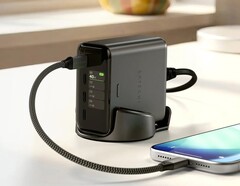 This Satechi 140 watt GAN Fast Charger can output a maximum of 140 watts at a time.