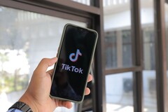 A smartphone showing the TikTok logo