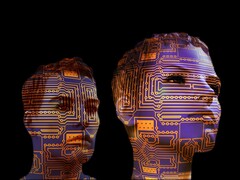 Human faces with circuit patterns symbolising artificial intelligence (Image source: Gerd Altmann from Pixabay)
