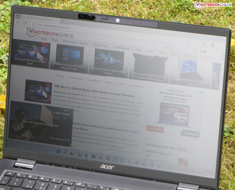 Using the TravelMate outdoors.