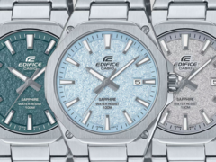 From left to right (pictured): Casio Edifice EFR-S108DE-3A, EFR-S108DE-2A, and the EFR-S108DE-8A. (Image source: Casioblog)