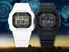 The Casio G-Shock GW-5000HS-7ER and the G-Shock GW-5000HS-1ER (from left to right). (Image source: Casio)
