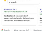 Google Assistant voice search in action, Notebookcheck search