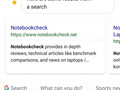Google Assistant voice search in action, Notebookcheck search