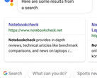 Google Assistant voice search in action, Notebookcheck search