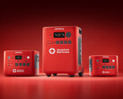 The Jackery HomePower 2000 Plus v2 Red Cross Edition, the Jackery HomePower 3600 Plus Red Cross Edition, and the Jackery HomePower 1000 Plus v2 Red Cross Edition (from left to right))