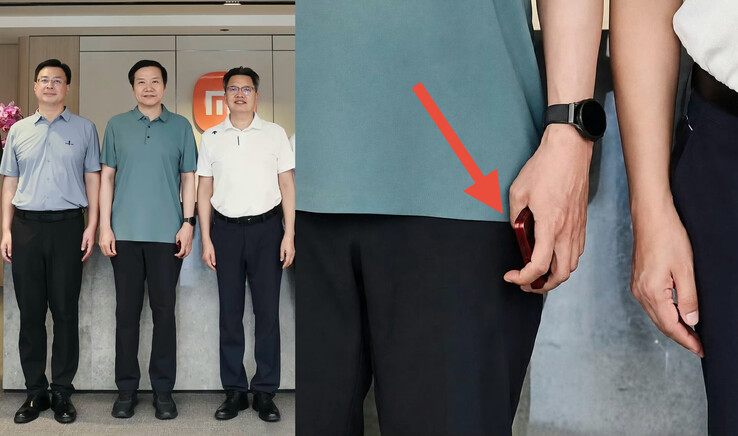 Lei Jun holding whats believed to be the Xiaomi 18 Fold