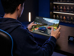 The new 11-inch gaming tablet has a starting retail price of around $456. Pictured: a promo picture showing the Y900 11 running a game.