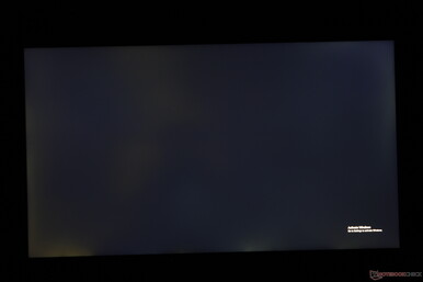 Moderate-heavy uneven backlight bleeding along the edges and bottom left corner of the panel