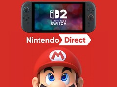 Next Nintendo Direct with Switch 2 above Mario (Image source: Nintendo of America with edits)
