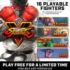 Street Fighter V now free for Windows and PlayStation 4 gamers (Source: Steam)