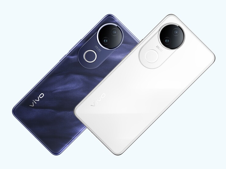 The Vivo T4R smartphone comes in arctic white and twilight blue colorways (Image source: Vivo)