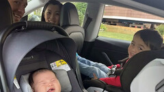 The Sherry family in their Tesla (image: Philadelphia Inq&#039;r)