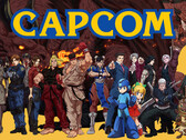 Capcom logo with characters from its games. The Japanese publisher has largely avoided the wave of layoffs hitting Western game studios.