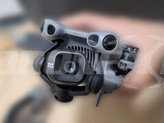 The DJI Mini 5 Pro up close with its 24 mm and f/1.8 camera. (Image source: via DroneXL &amp; Jasper Ellens)