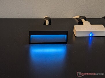8K receiver with RGB light set to white, 50% brightness.