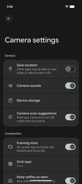 Camera settings: Photo