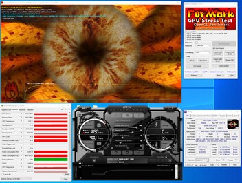 System information during a FurMark PT 100% stress test