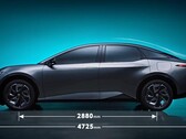 The bZ3 electric sedan is slightly longer than the Model 3 (image: Toyota)