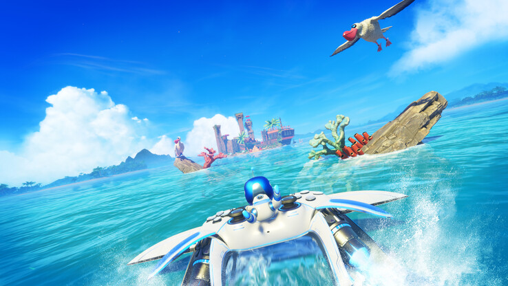 Astro Bot's 'Dual-Speeder', as it appears in-game. (Image source: PlayStation)