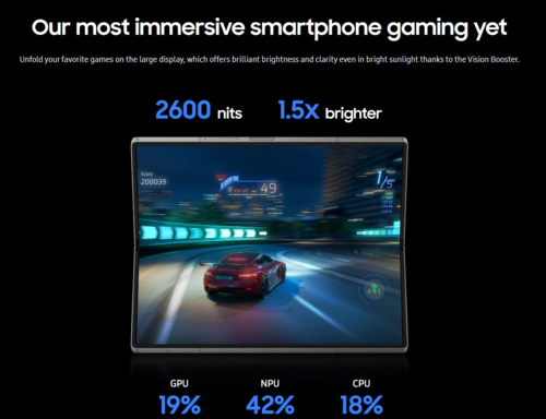 Galaxy Z Fold 6 gaming prowess (image via Samsung)