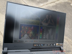 Outdoors on a bright overcast day