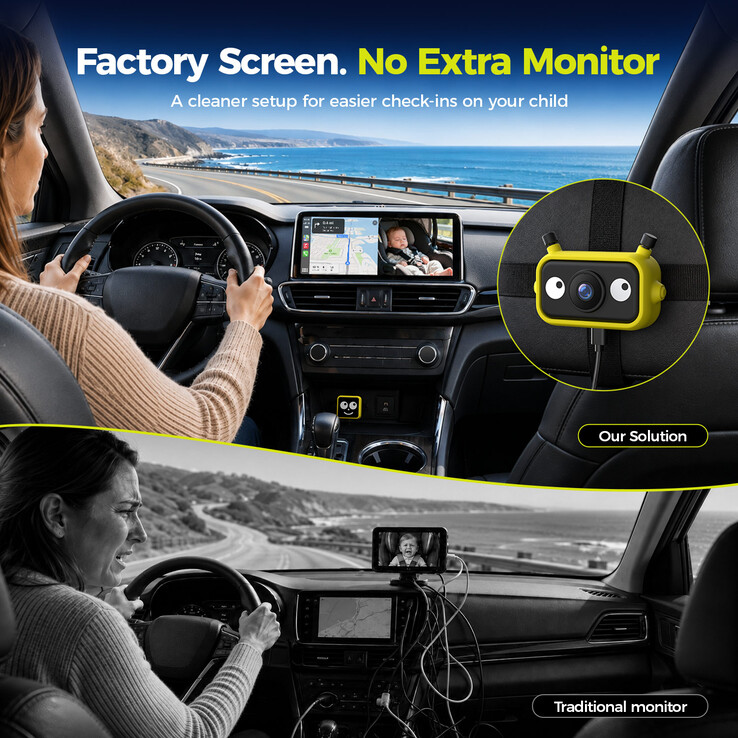 Lamtto RC38 ties into the built-in CarPlay touch-screen display. 