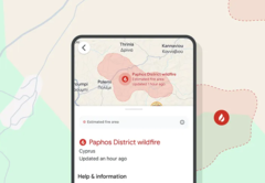 A fire in the Paphos region of Cyprus was caused by light refracted through broken glass, Google states. (Image source: Google blog)