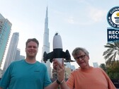The engineers with their drone in hand (Mike Bell via YouTube)
