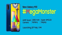 The Galaxy M31 is nearly here. (Source: Amazon.in)