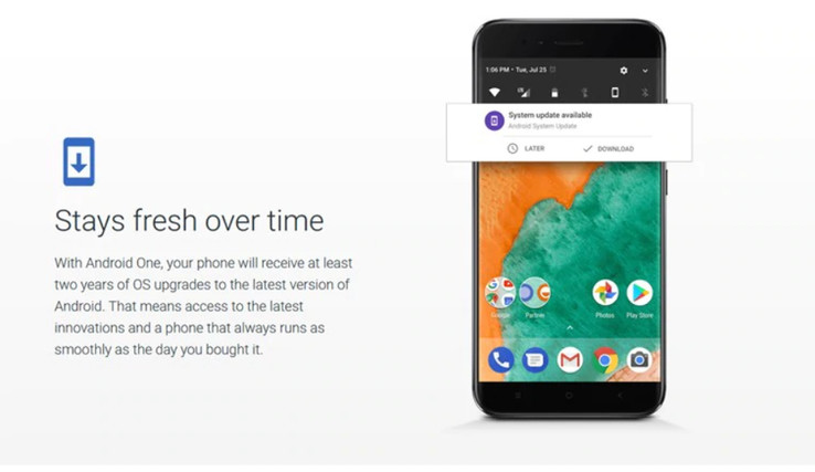 This section of text is no longer to be found on the Android One website. (Source: India Today)