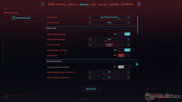 Cyberpunk 2077 Update 2 - Graphics settings