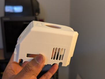 Warping on top left edge, the side on the build plate.