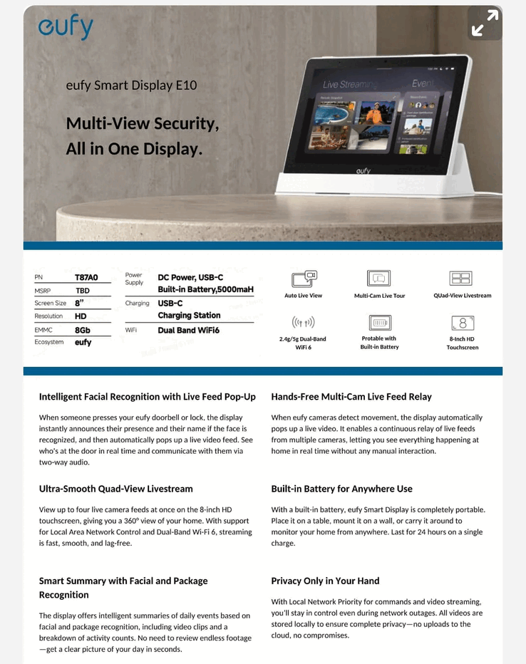 The smart display is portable (Image source: Anker via JoJoDaGam3r)