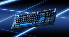 Iqunix EZ80 Hall-effect gaming keyboard in blue colour scheme