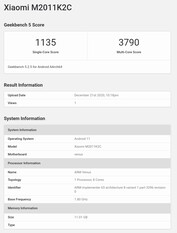 Mi 11. (Image source: Geekbench via @yabhishekhd)