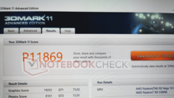 AMD Radeon RX 5300M 3DMark 11 Performance score.