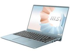 Testing the MSI Modern 14 B11SB: The 14-inch allrounder suffers from heat development.