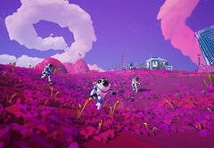 Astroneer is a sci-fi survival crafting game with four-player co-op and plenty of bright colours. (Image source: Steam)