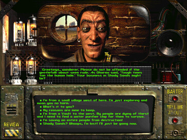 Pictured: A gameplay screenshot from Fallout: A Post-Nuclear Role-Playing Game.