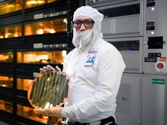 Intel&#039;s upcoming Panther Lake CPUs might have to be sold at a loss due to sub-part 18A yields (pictured: Intel semiconductor wafter; image source: Intel)