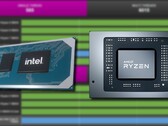 The Intel Core i7-11800H and AMD Ryzen 7 5800H offer similar performances in CPU-Z. (Image source: Intel/AMD/CPU-Z Validator - edited)