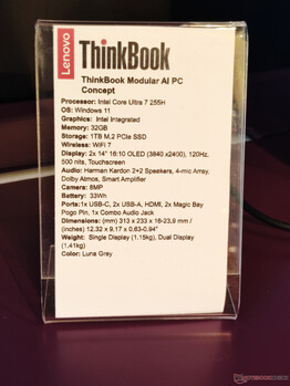 Lenovo ThinkBook Modular AI PC concept specs