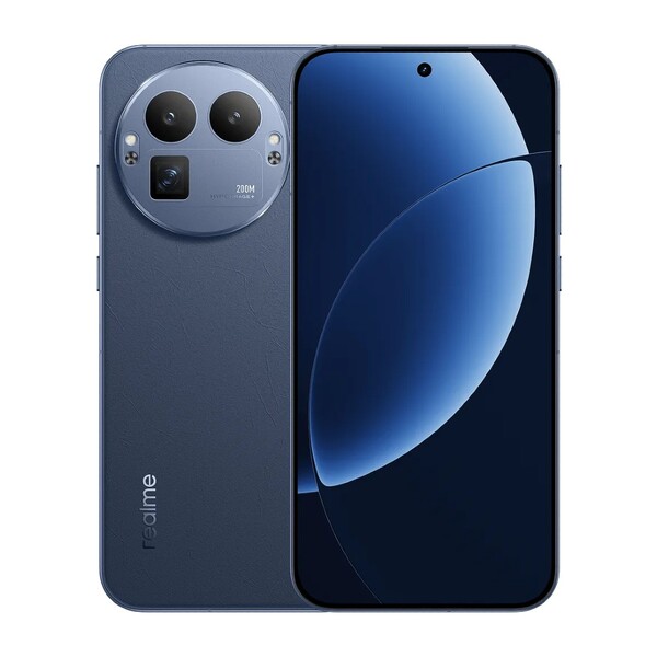 The Realme GT 8 Pro's Urban Blue colorway has a leather-like appearance. (Image source: Realme)